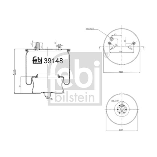 Febi Air Suspension Boot Gaiter Bellow 39148