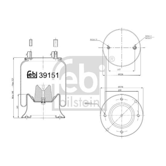 Febi Air Suspension Boot Gaiter Bellow 39151