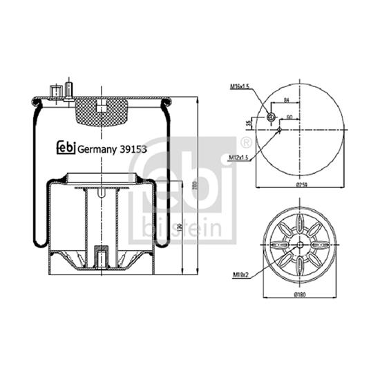 Febi Air Suspension Boot Gaiter Bellow 39153