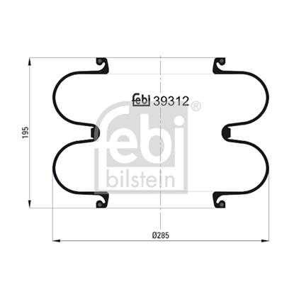 Febi Air Suspension Boot Gaiter Bellow 39312