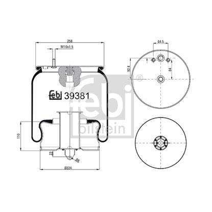 Febi Air Suspension Boot Gaiter Bellow 39381