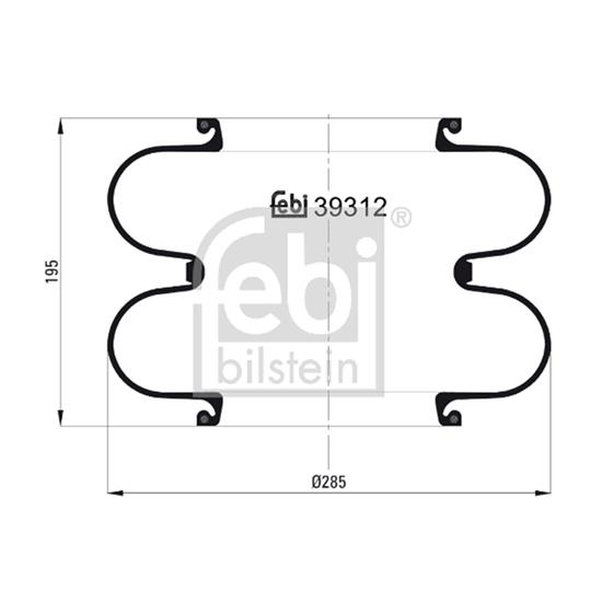 Febi Air Suspension Boot Gaiter Bellow 39312