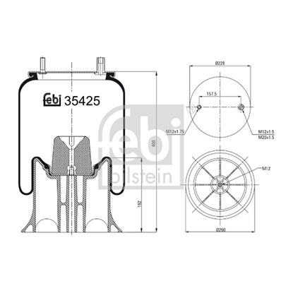 Febi Air Suspension Boot Gaiter Bellow 39425