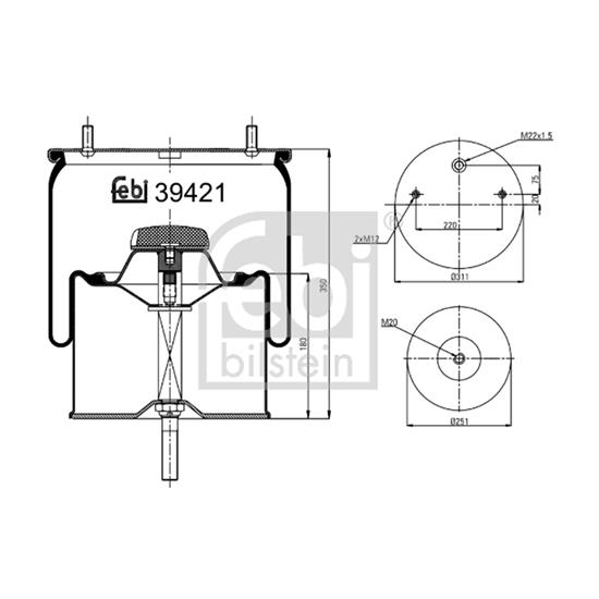 Febi Air Suspension Boot Gaiter Bellow 39421