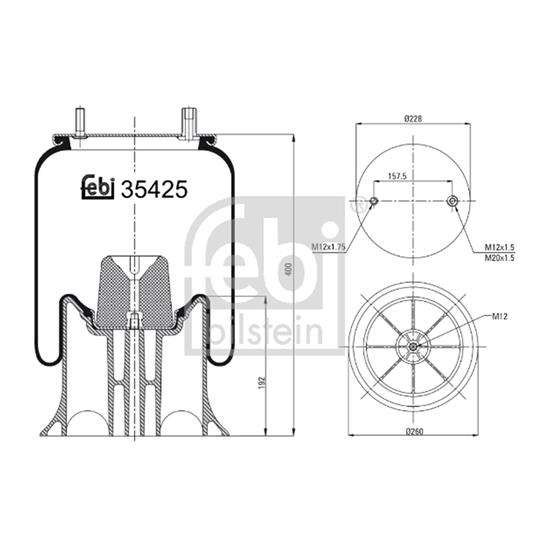 Febi Air Suspension Boot Gaiter Bellow 39425