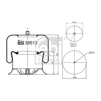 Febi Air Suspension Boot Gaiter Bellow 39513