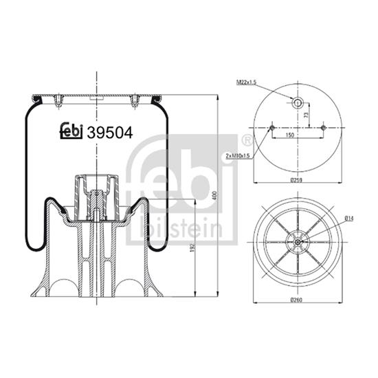 Febi Air Suspension Boot Gaiter Bellow 39504