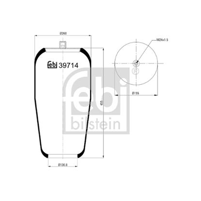 Febi Air Suspension Boot Gaiter Bellow 39714