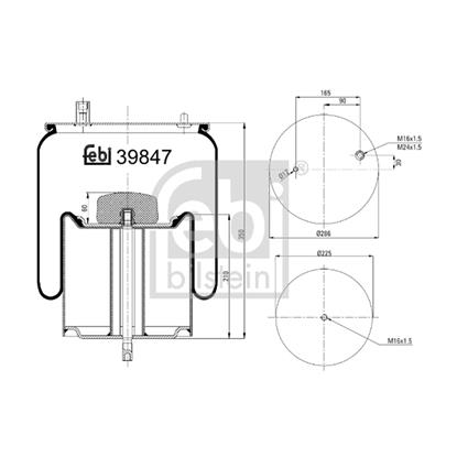 Febi Air Suspension Boot Gaiter Bellow 39847