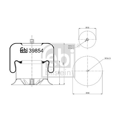 Febi Air Suspension Boot Gaiter Bellow 39854