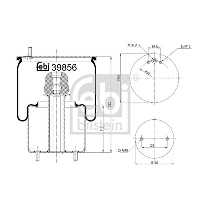 Febi Air Suspension Boot Gaiter Bellow 39856