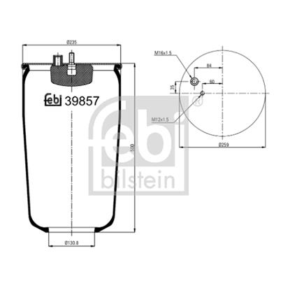 Febi Air Suspension Boot Gaiter Bellow 39857