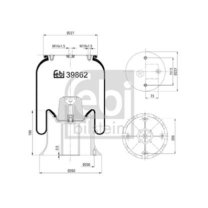 Febi Air Suspension Boot Gaiter Bellow 39862