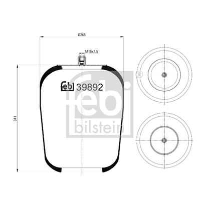 Febi Air Suspension Boot Gaiter Bellow 39892