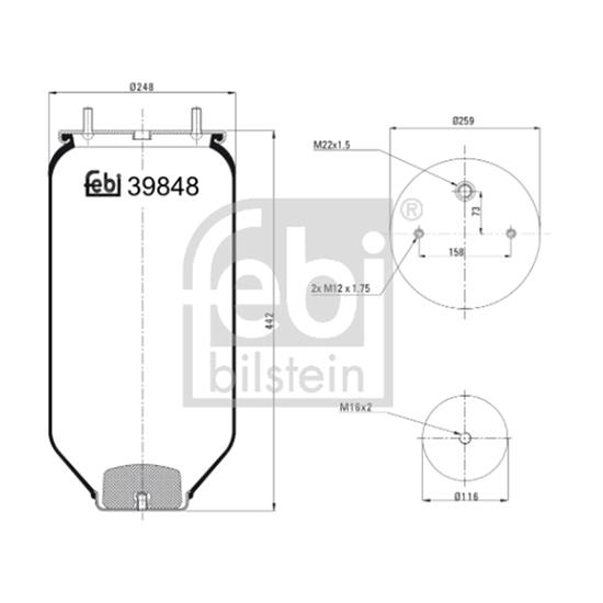 Febi Air Suspension Boot Gaiter Bellow 39848