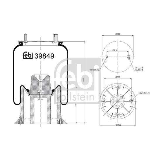 Febi Air Suspension Boot Gaiter Bellow 39849