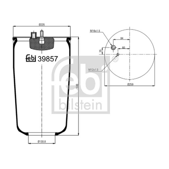 Febi Air Suspension Boot Gaiter Bellow 39857