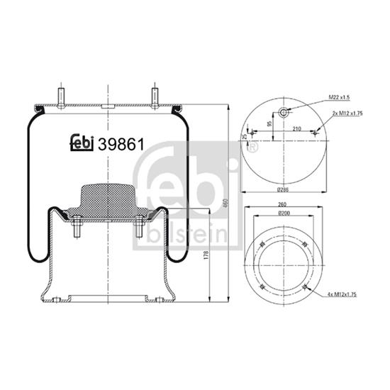 Febi Air Suspension Boot Gaiter Bellow 39861