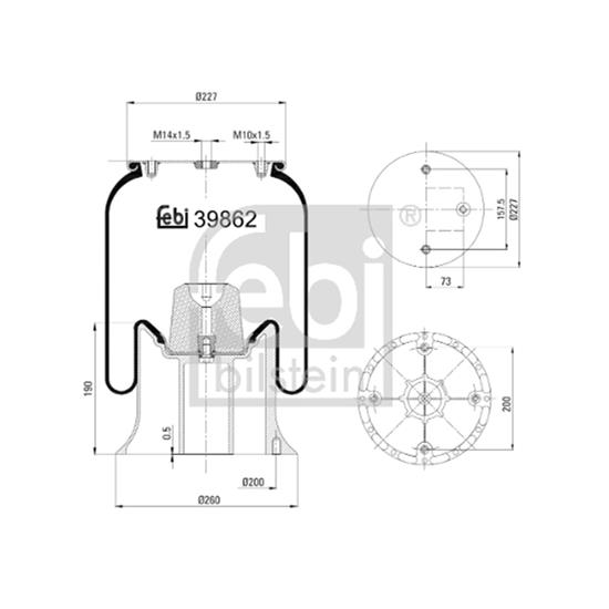 Febi Air Suspension Boot Gaiter Bellow 39862