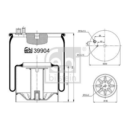 Febi Air Suspension Boot Gaiter Bellow 39904