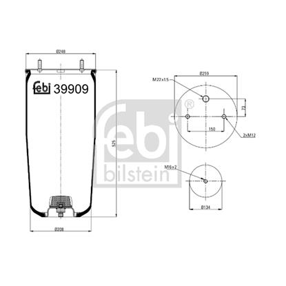 Febi Air Suspension Boot Gaiter Bellow 39909