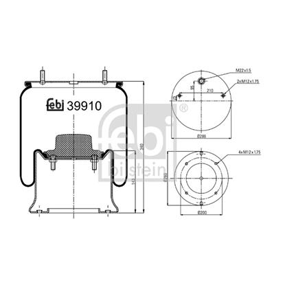 Febi Air Suspension Boot Gaiter Bellow 39910