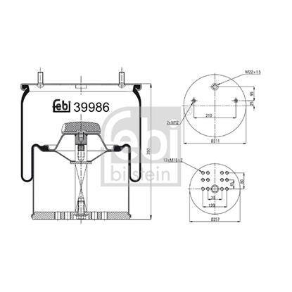 Febi Air Suspension Boot Gaiter Bellow 39986