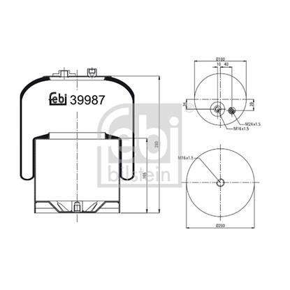 Febi Air Suspension Boot Gaiter Bellow 39987