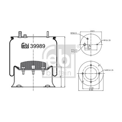 Febi Air Suspension Boot Gaiter Bellow 39989