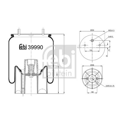 Febi Air Suspension Boot Gaiter Bellow 39990