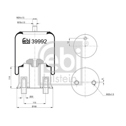 Febi Air Suspension Boot Gaiter Bellow 39992