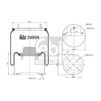 Febi Air Suspension Boot Gaiter Bellow 39994