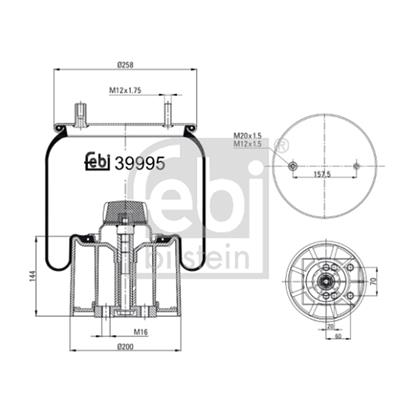 Febi Air Suspension Boot Gaiter Bellow 39995