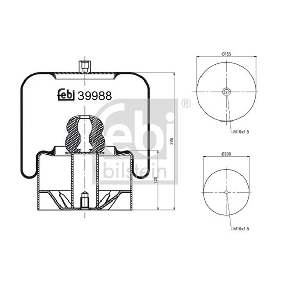 Febi Air Suspension Boot Gaiter Bellow 39988