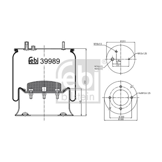 Febi Air Suspension Boot Gaiter Bellow 39989