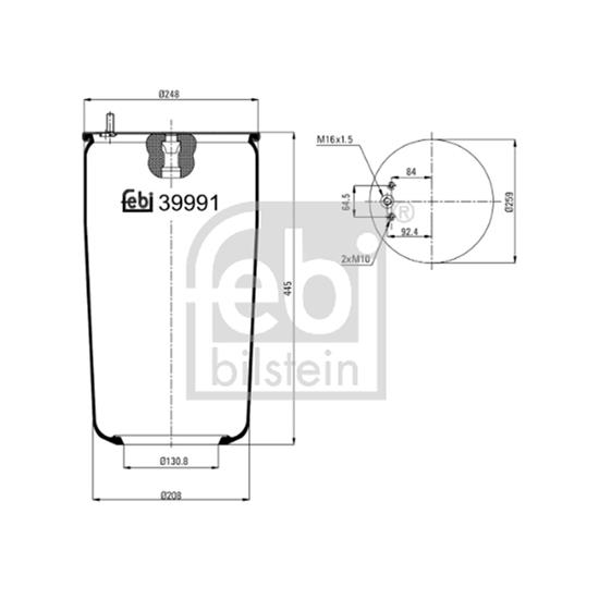 Febi Air Suspension Boot Gaiter Bellow 39991