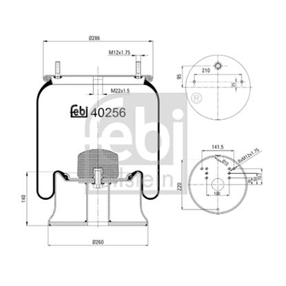 Febi Air Suspension Boot Gaiter Bellow 40256