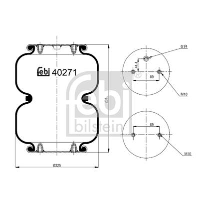 Febi Air Suspension Boot Gaiter Bellow 40271