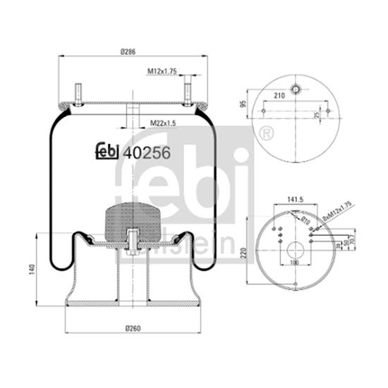 Febi Air Suspension Boot Gaiter Bellow 40256