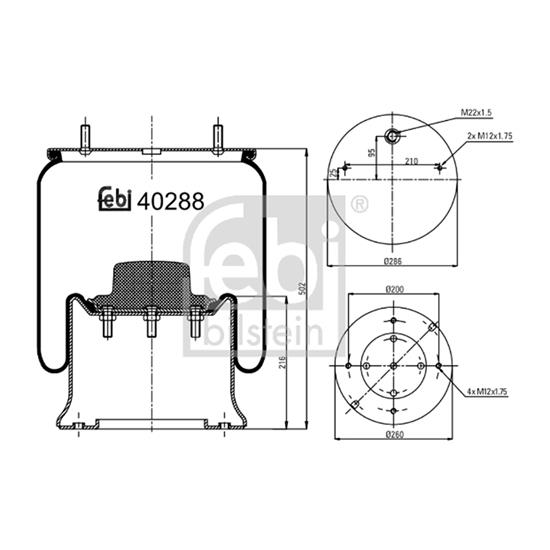 Febi Air Suspension Boot Gaiter Bellow 40288