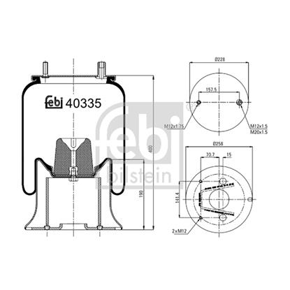 Febi Air Suspension Boot Gaiter Bellow 40335