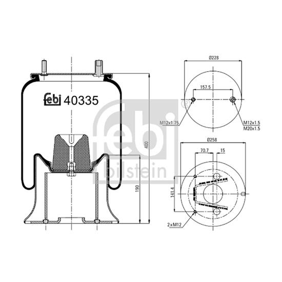 Febi Air Suspension Boot Gaiter Bellow 40335