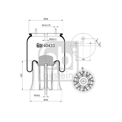 Febi Air Suspension Boot Gaiter Bellow 40433