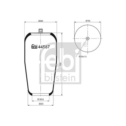 Febi Air Suspension Boot Gaiter Bellow 44587