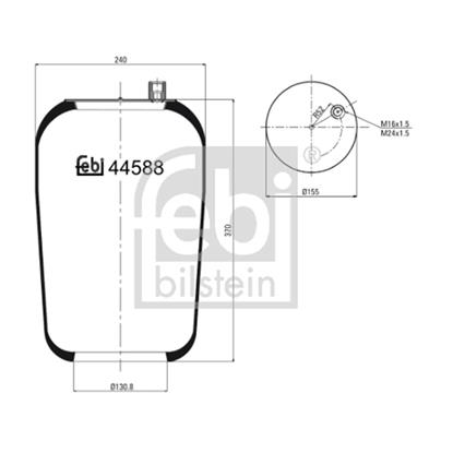 Febi Air Suspension Boot Gaiter Bellow 44588