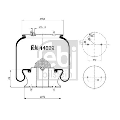 Febi Air Suspension Boot Gaiter Bellow 44629