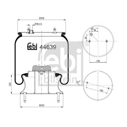 Febi Air Suspension Boot Gaiter Bellow 44639