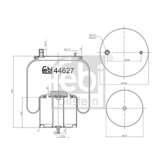 Febi Air Suspension Boot Gaiter Bellow 44627