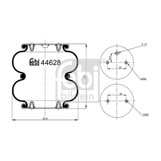 Febi Air Suspension Boot Gaiter Bellow 44628