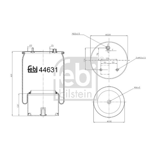 Febi Air Suspension Boot Gaiter Bellow 44631